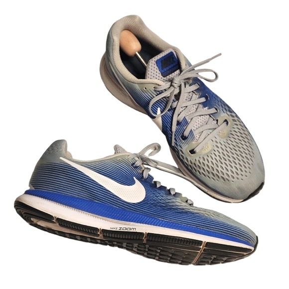 Nike Air Zoom Pegasus 34 Lace-Up Men's Athletic Running Sneakers Blue/Grey 12 - Picture 1 of 11